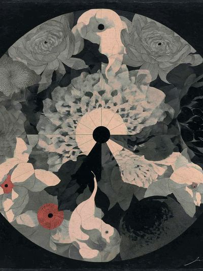 Floral Mandala Contemporary Print.