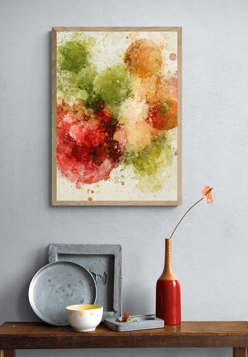 Autumn Watercolor Bloom Poster. — room view 3