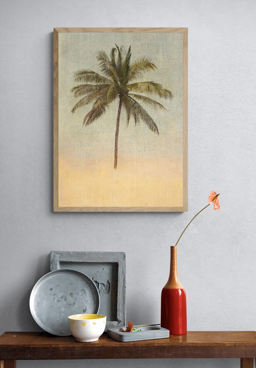 Trunk top palm tree painting. — room view 3