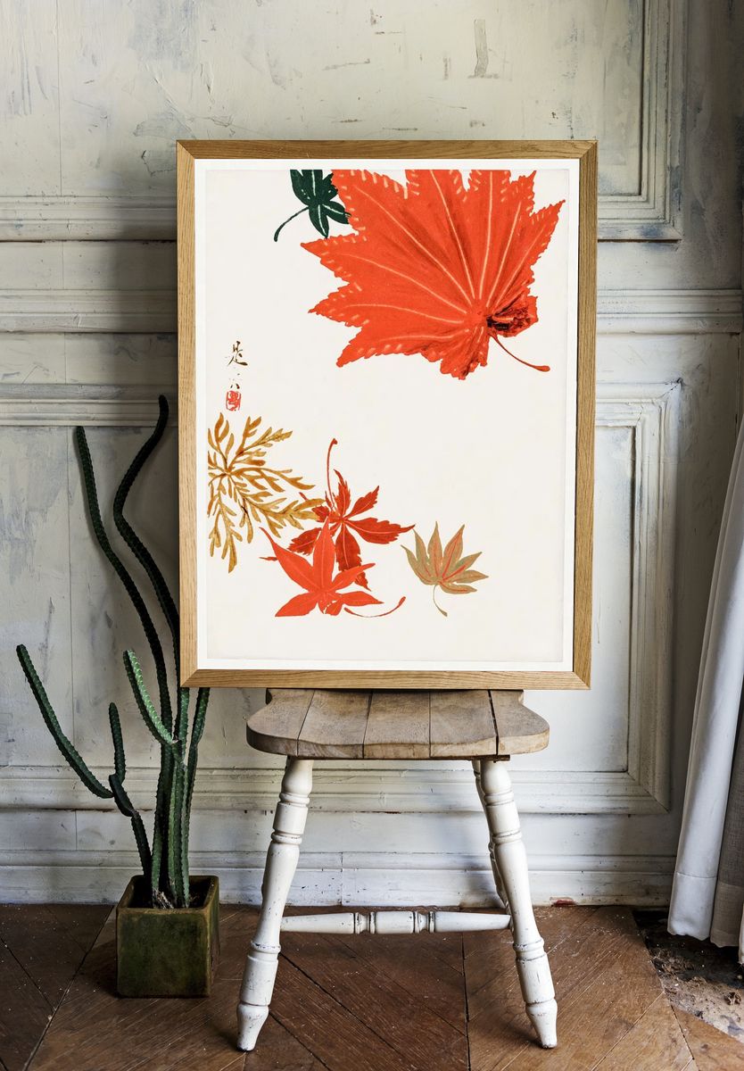 Maple Leaves Shibata Zeshin Original. room preview