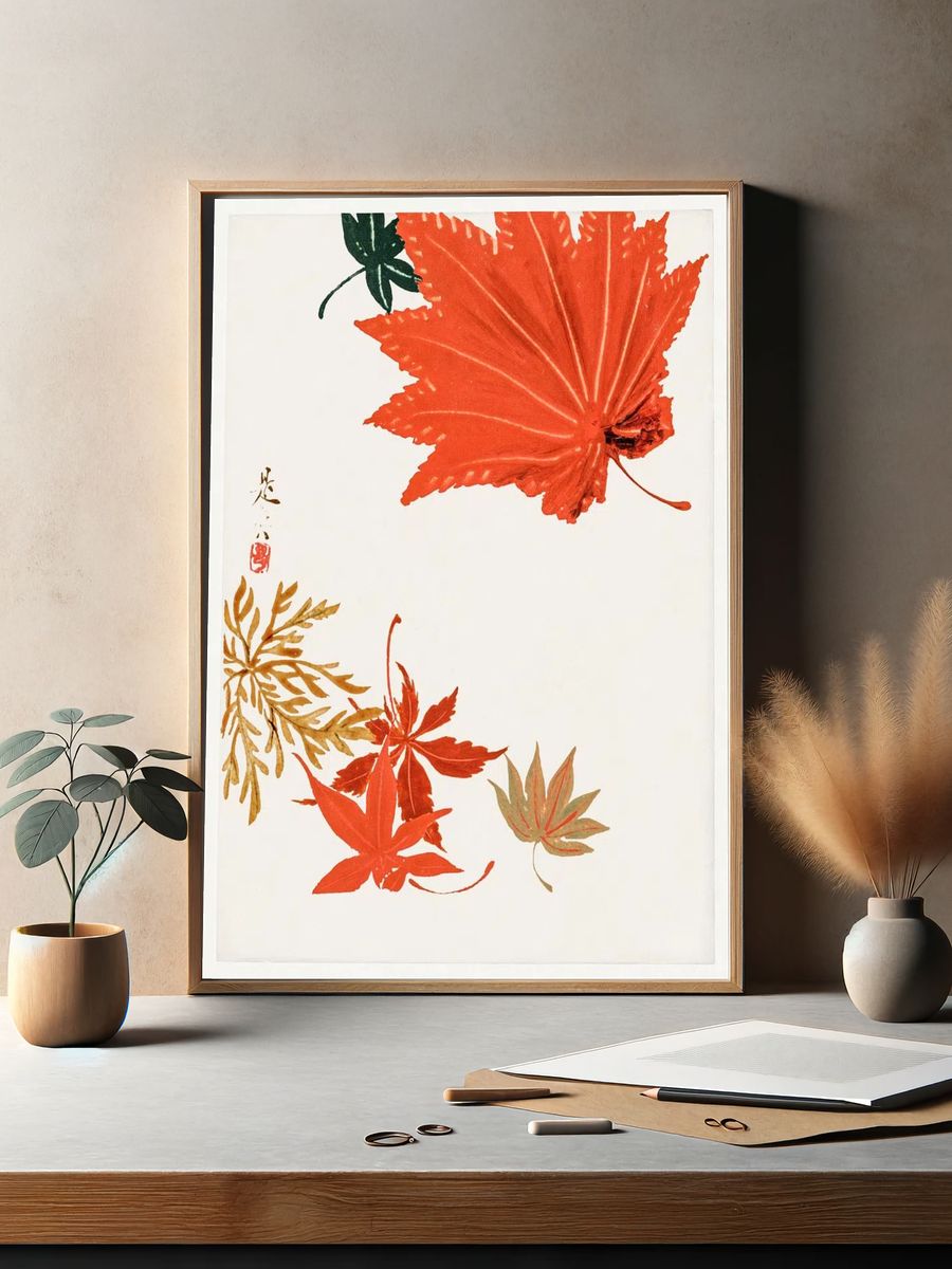 Maple Leaves Shibata Zeshin Original. — room view 2