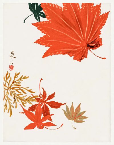 Maple Leaves Shibata Zeshin Original.