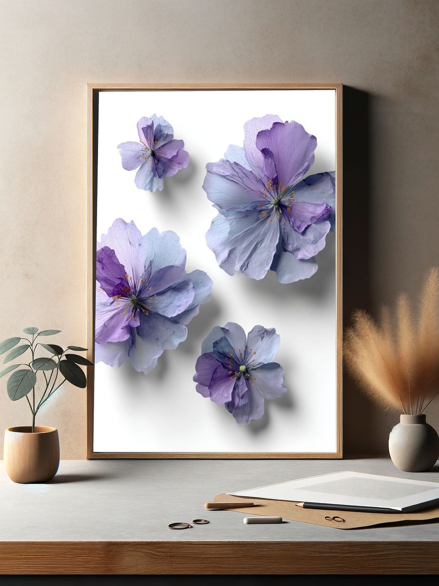 Lavender Blossom Botanical Print. — room view 2