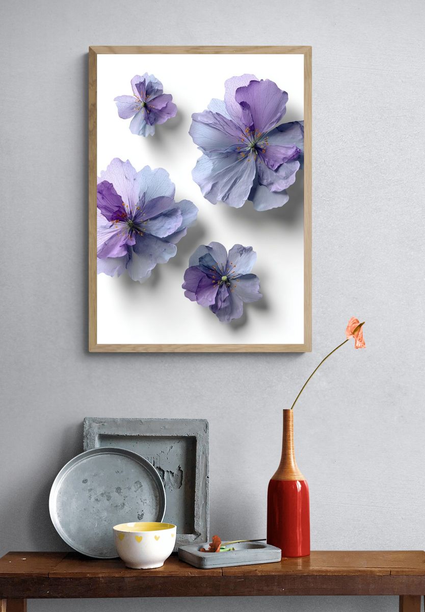 Lavender Blossom Botanical Print. — room view 3
