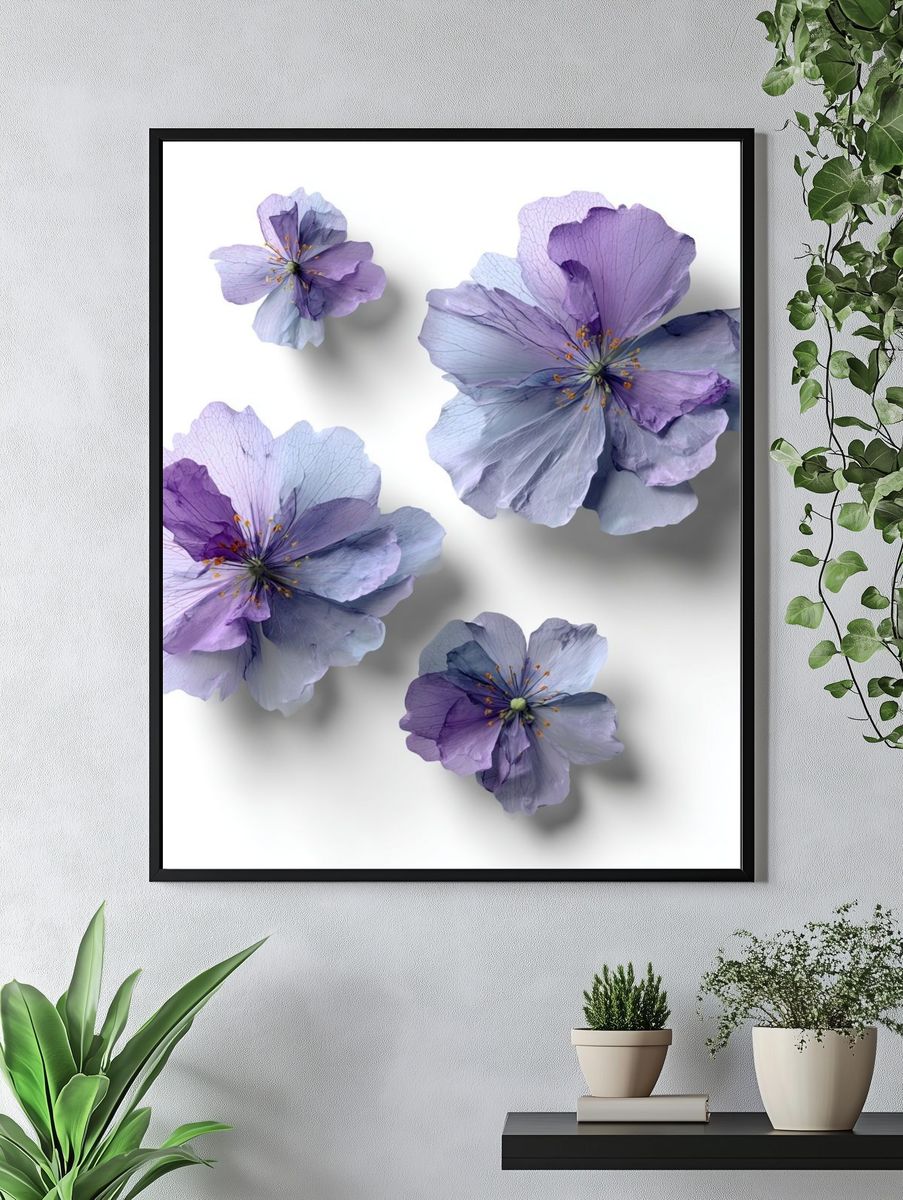 Lavender Blossom Botanical Print. — room view 4