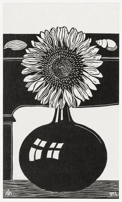 Sunflower (Zonnebloem) (1914) print high. poster