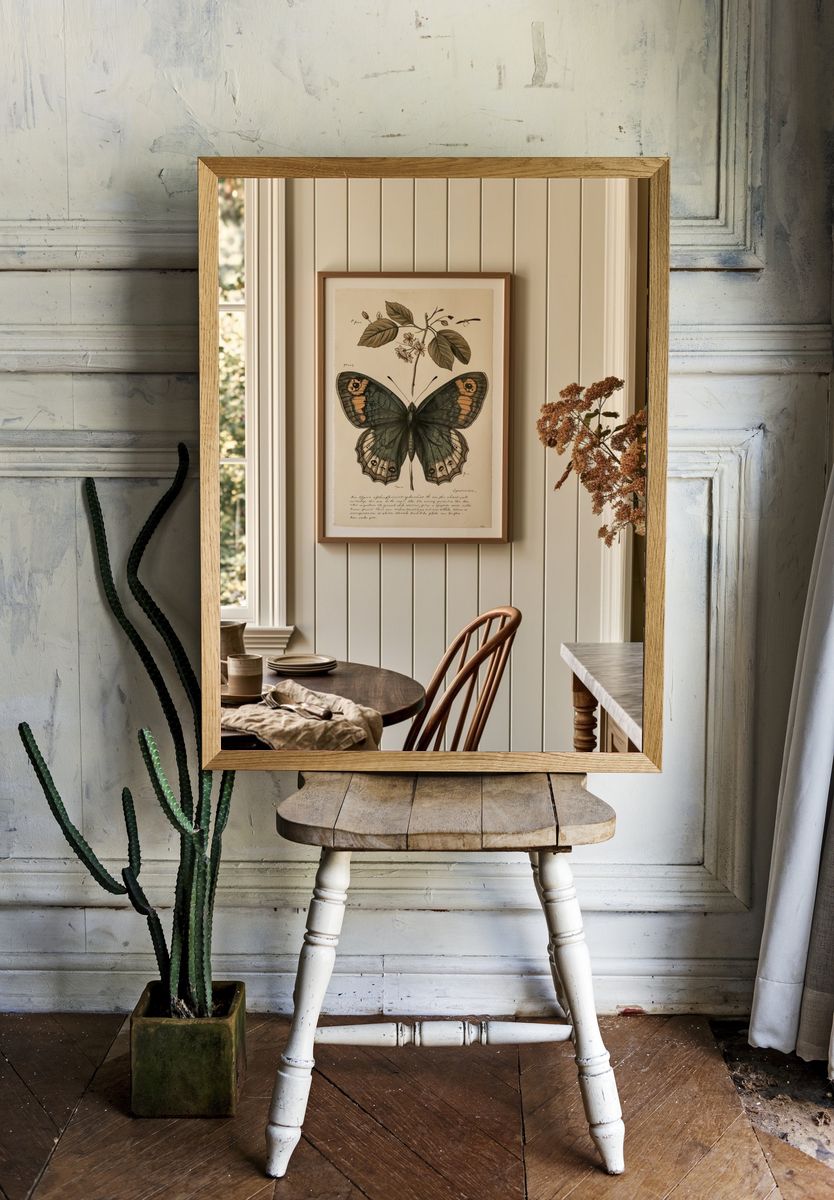 Butterfly Botanical Print Poster. room preview
