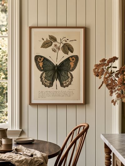 Butterfly Botanical Print Poster.
