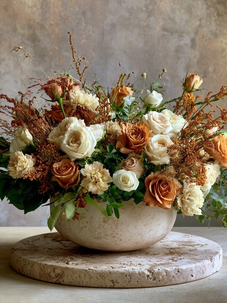 Autumn Rose Arrangement Print. poster detail