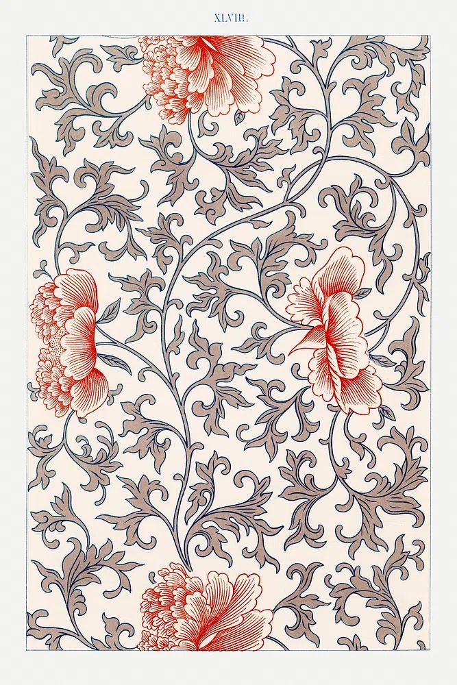 Flower pattern, Examples Chinese Ornament. poster detail