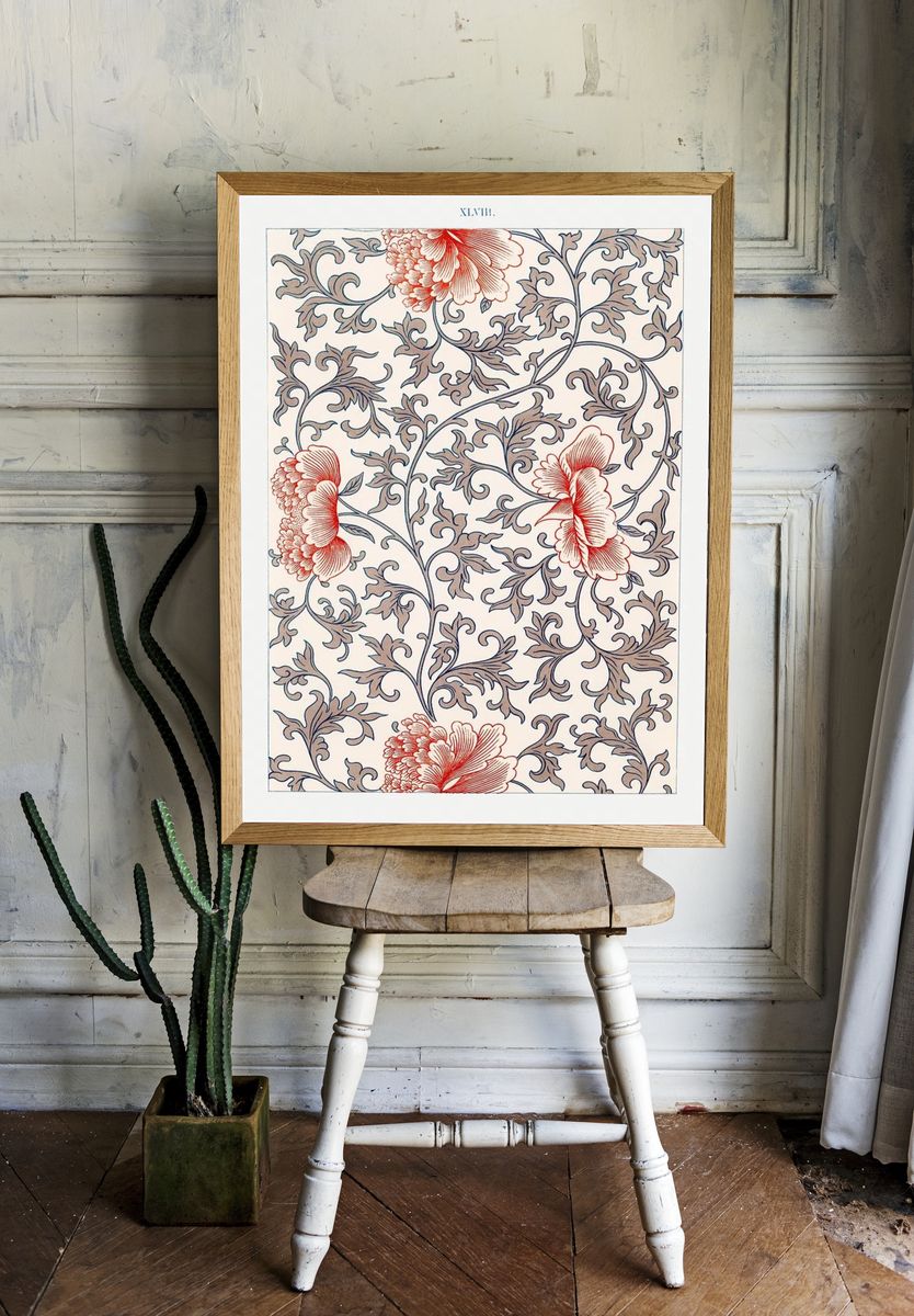 Flower pattern, Examples Chinese Ornament. room preview