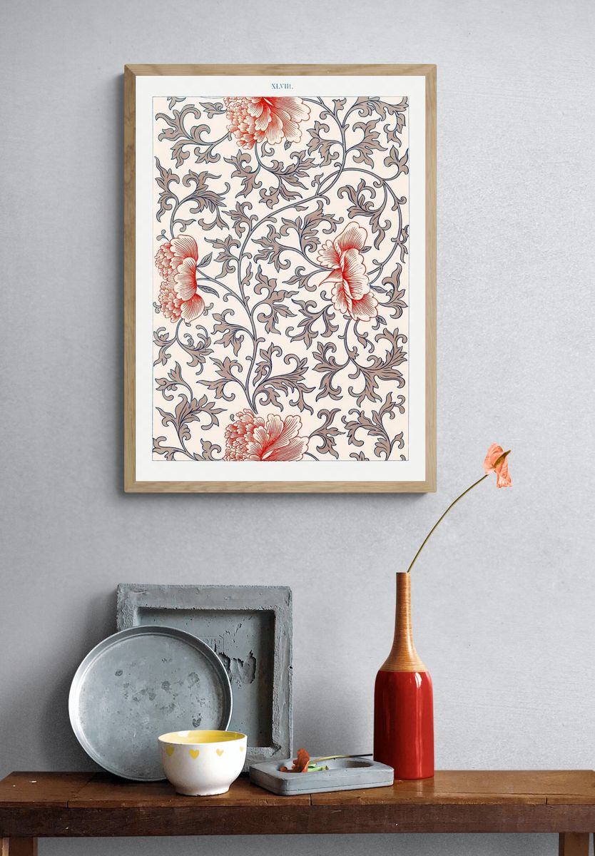 Flower pattern, Examples Chinese Ornament. — room view 3
