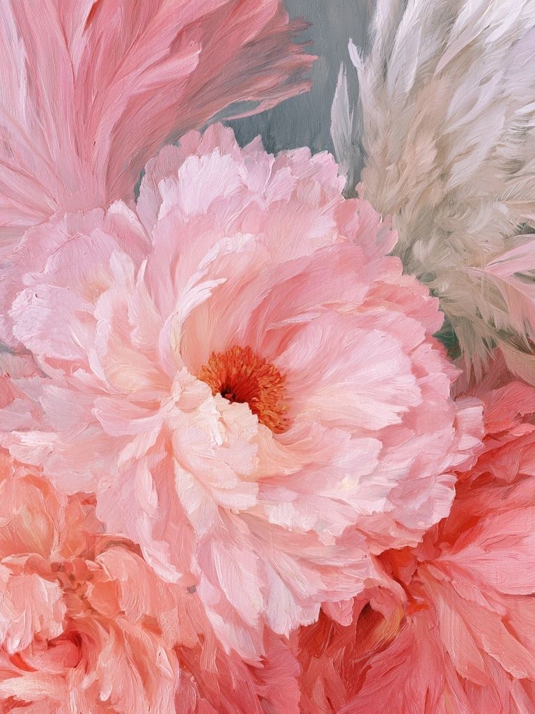 Pink Peony Bloom — Floral Print. poster detail