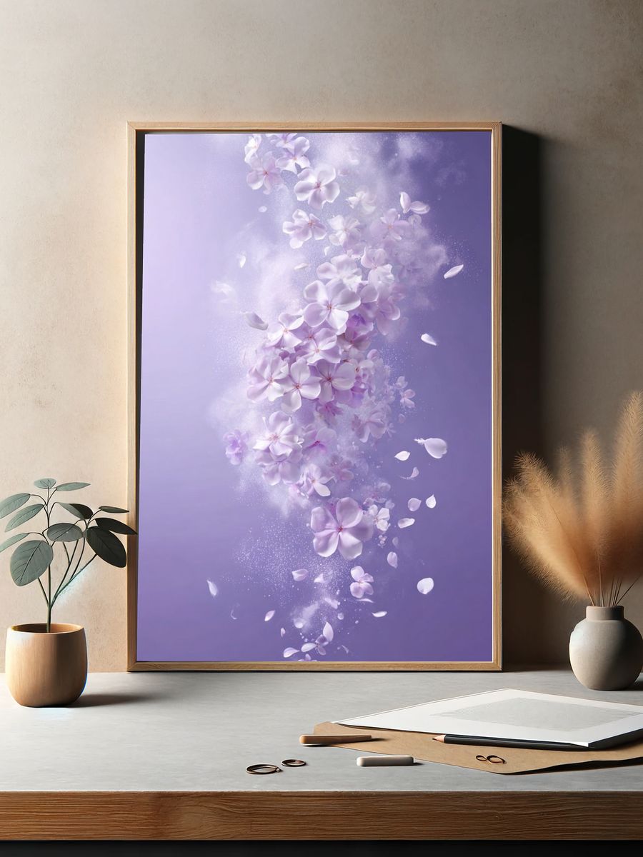 Lilac Blossom Drift Print. — room view 2