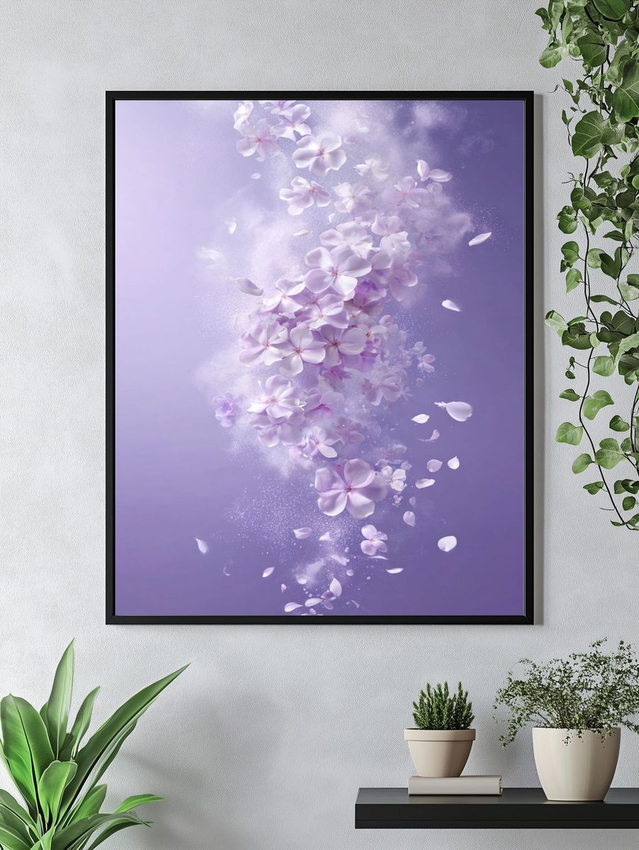 Lilac Blossom Drift Print. — room view 4