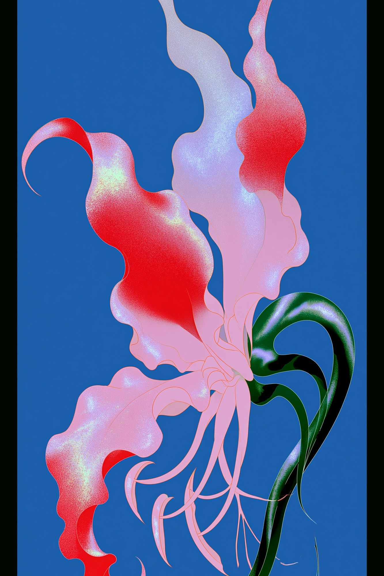 Abstract Floral Bloom Poster. poster — botanical art