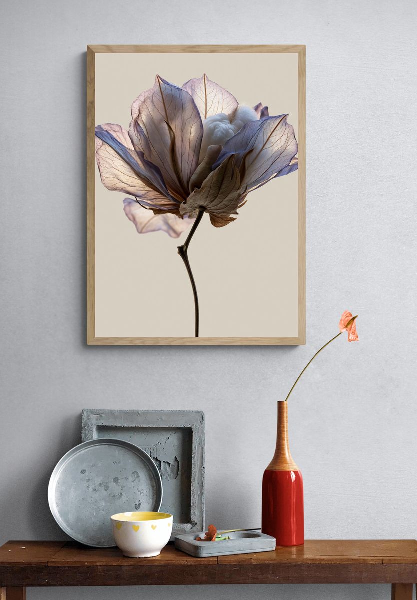 Translucent Flower Botanical Print. — room view 3