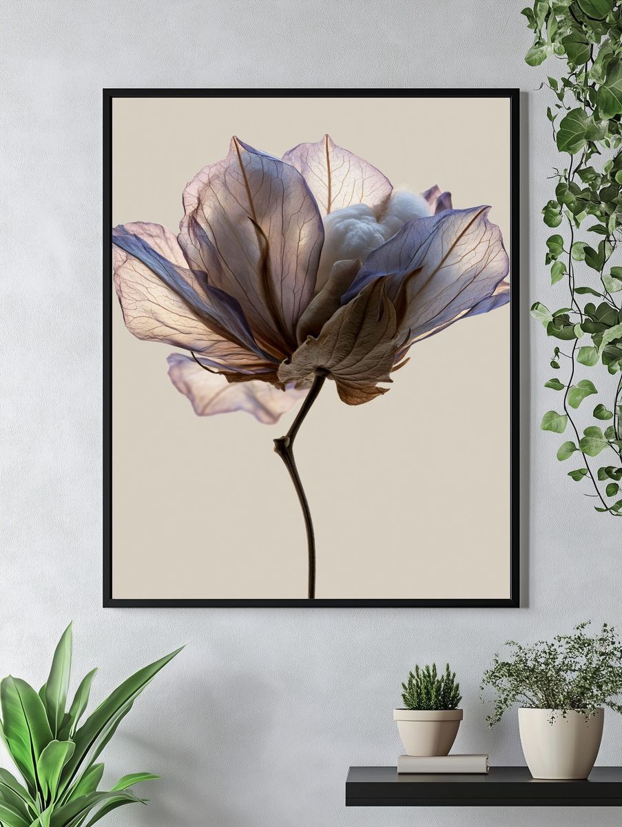 Translucent Flower Botanical Print. — room view 4