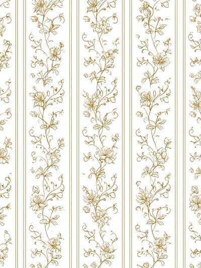 Golden Floral Vine Pattern Print. poster