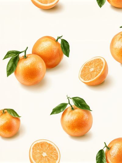 Orange Citrus Pattern Print. poster