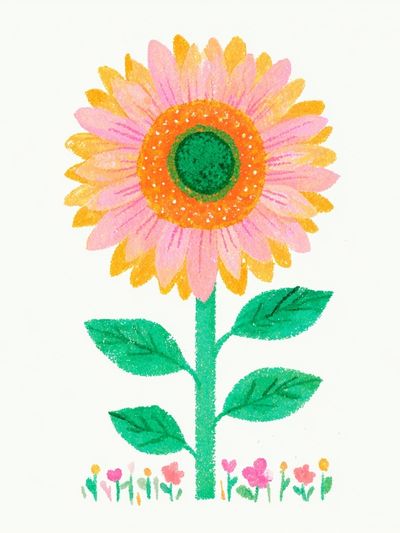 Whimsical Flower Illustration Poster.