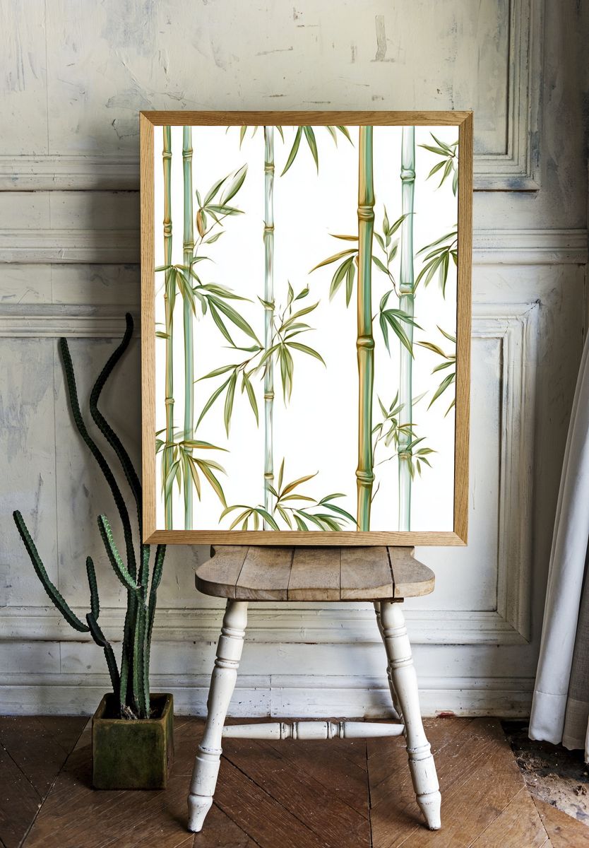 Bamboo Grove Botanical Print. — room view 1