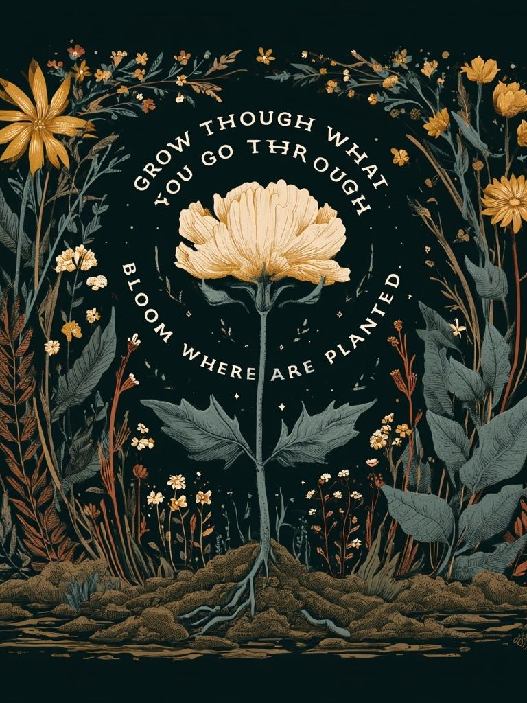 Grow Through What You Go Through Poster. poster detail