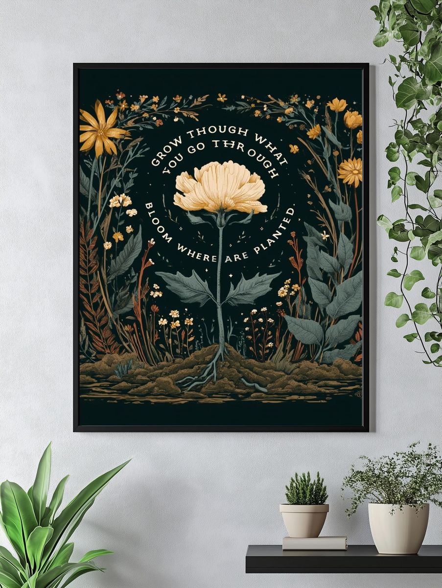 Grow Through What You Go Through Poster. — room view 4
