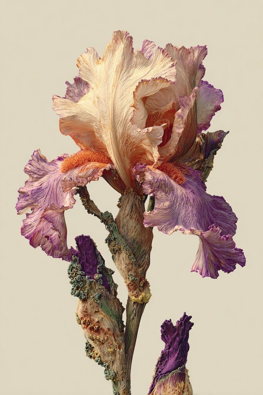 Pressed Iris Botanical Print. poster — botanical art