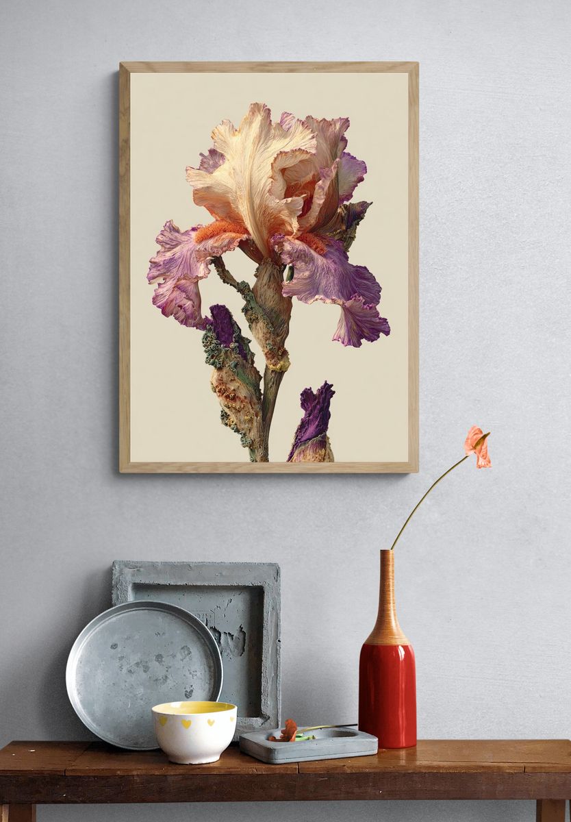 Pressed Iris Botanical Print. — room view 3