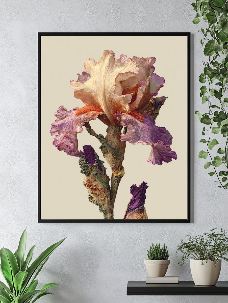 Pressed Iris Botanical Print. — room view 4