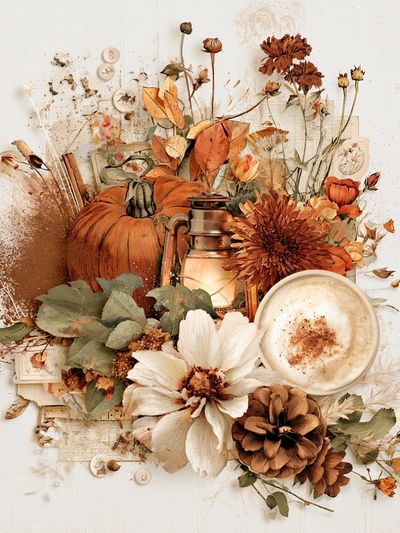Autumn Floral Still Life Poster.