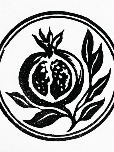 Pomegranate Botanical Print.
