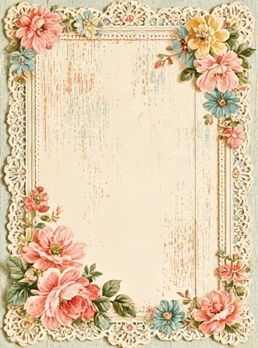 Vintage Floral Frame Poster. poster detail
