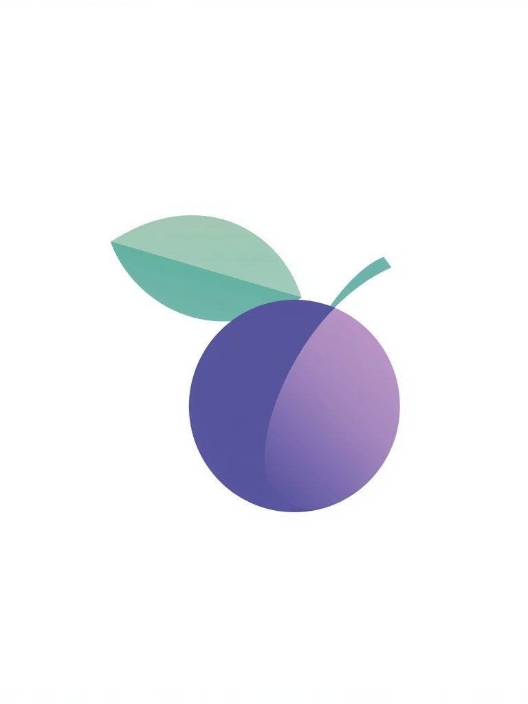 Plum Leaf Minimalist Poster. poster — botanical art