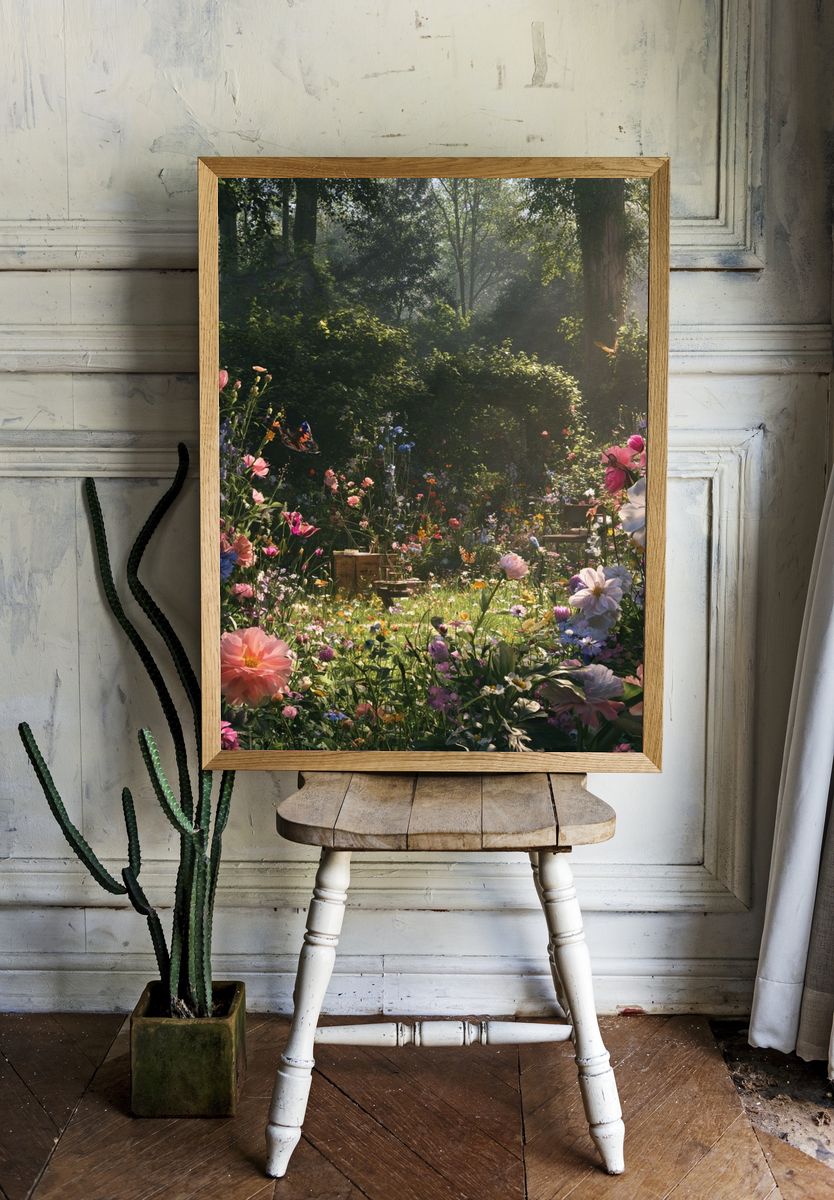 Enchanted Flower Garden Poster. room preview