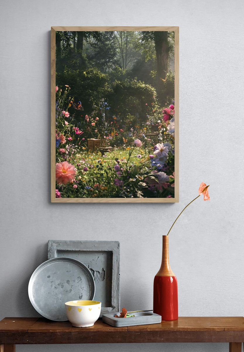 Enchanted Flower Garden Poster. — room view 3
