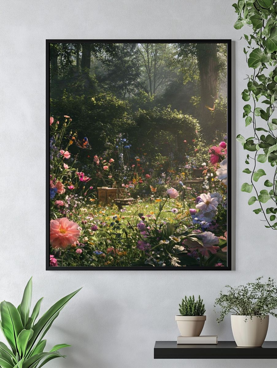 Enchanted Flower Garden Poster. — room view 4