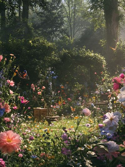 Enchanted Flower Garden Poster. poster