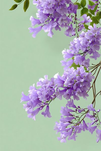 Lavender Blossom Branch Botanical Print.
