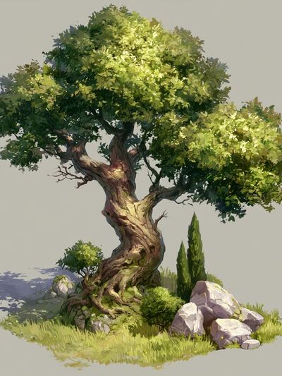 Bonsai Tree Illustration Poster.