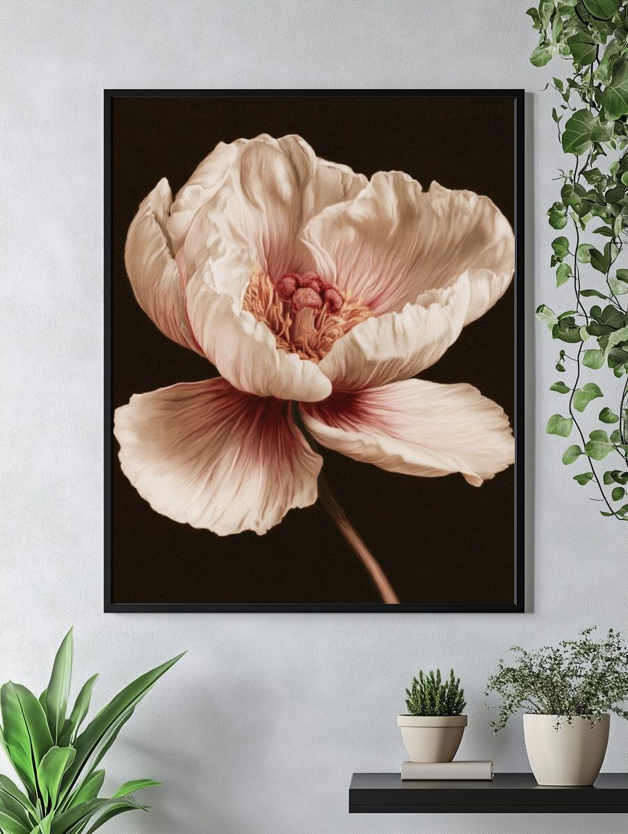 Blush Peony Botanical Print. — room view 4