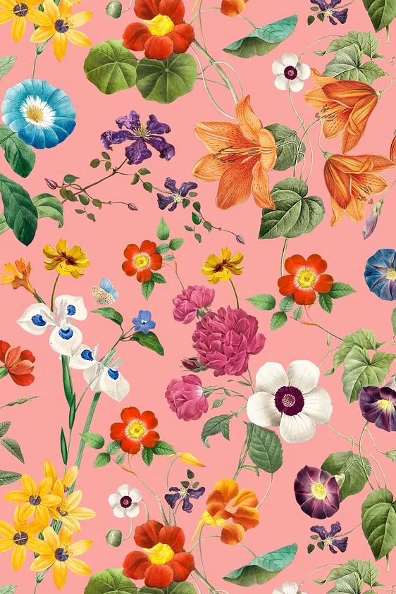 Vintage floral pattern mobile wallpaper. poster detail