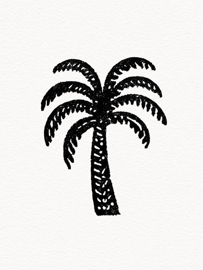 Palm Tree Line-Art Poster.