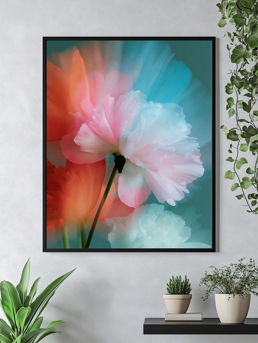 Dreamy Peony Bloom Print. — room view 4