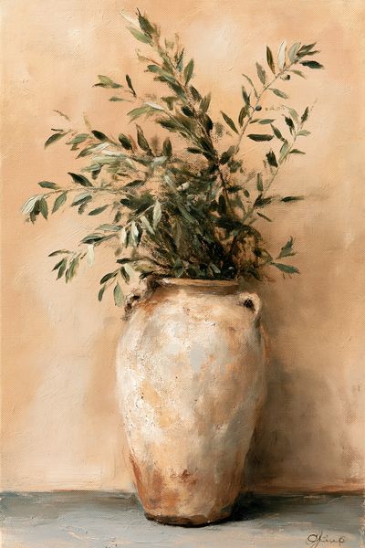 Olive Branch Vase Painting Poster.