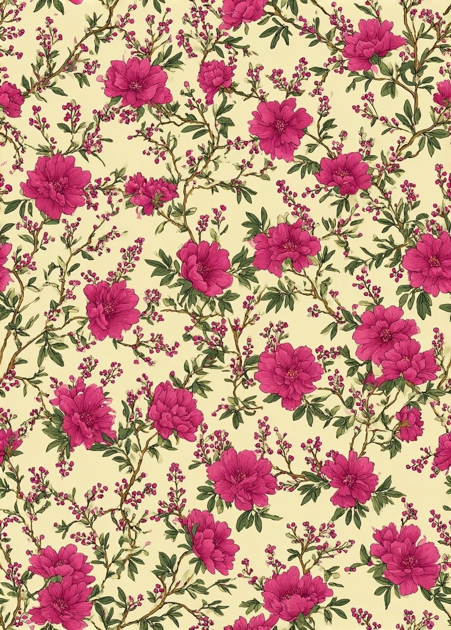 Pink Blossom Botanical Print. poster detail