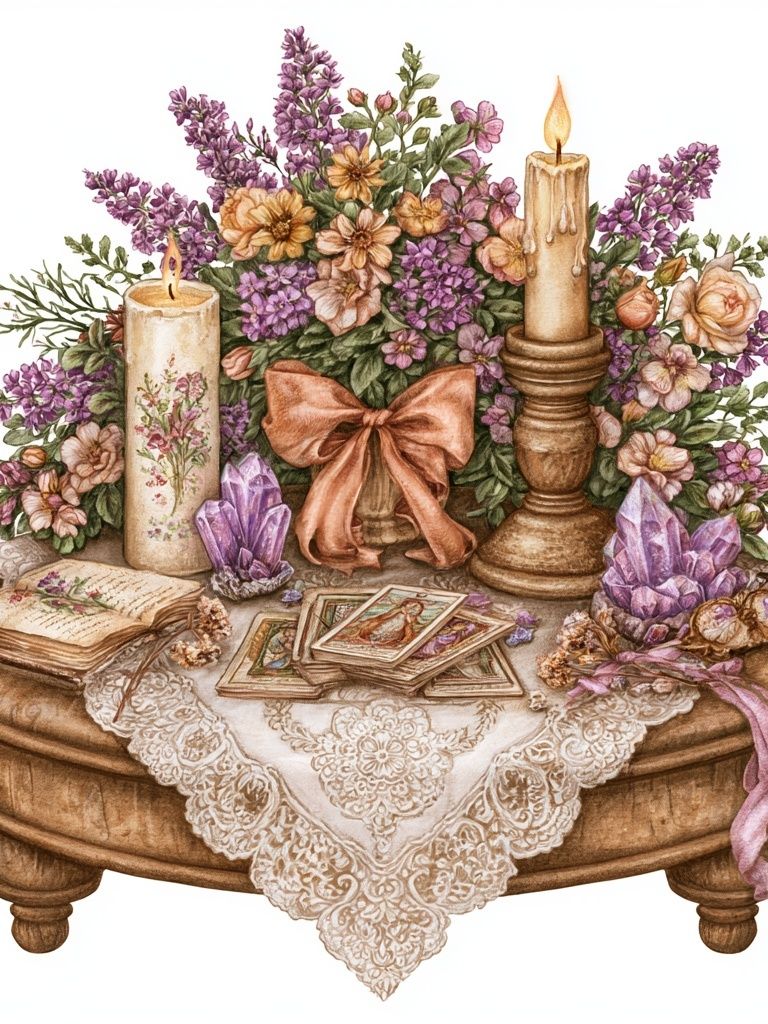 Romantic Floral Still Life Print. poster — botanical art