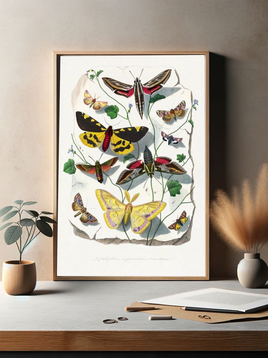 Butterfly & moth painting. Digitally. — room view 2
