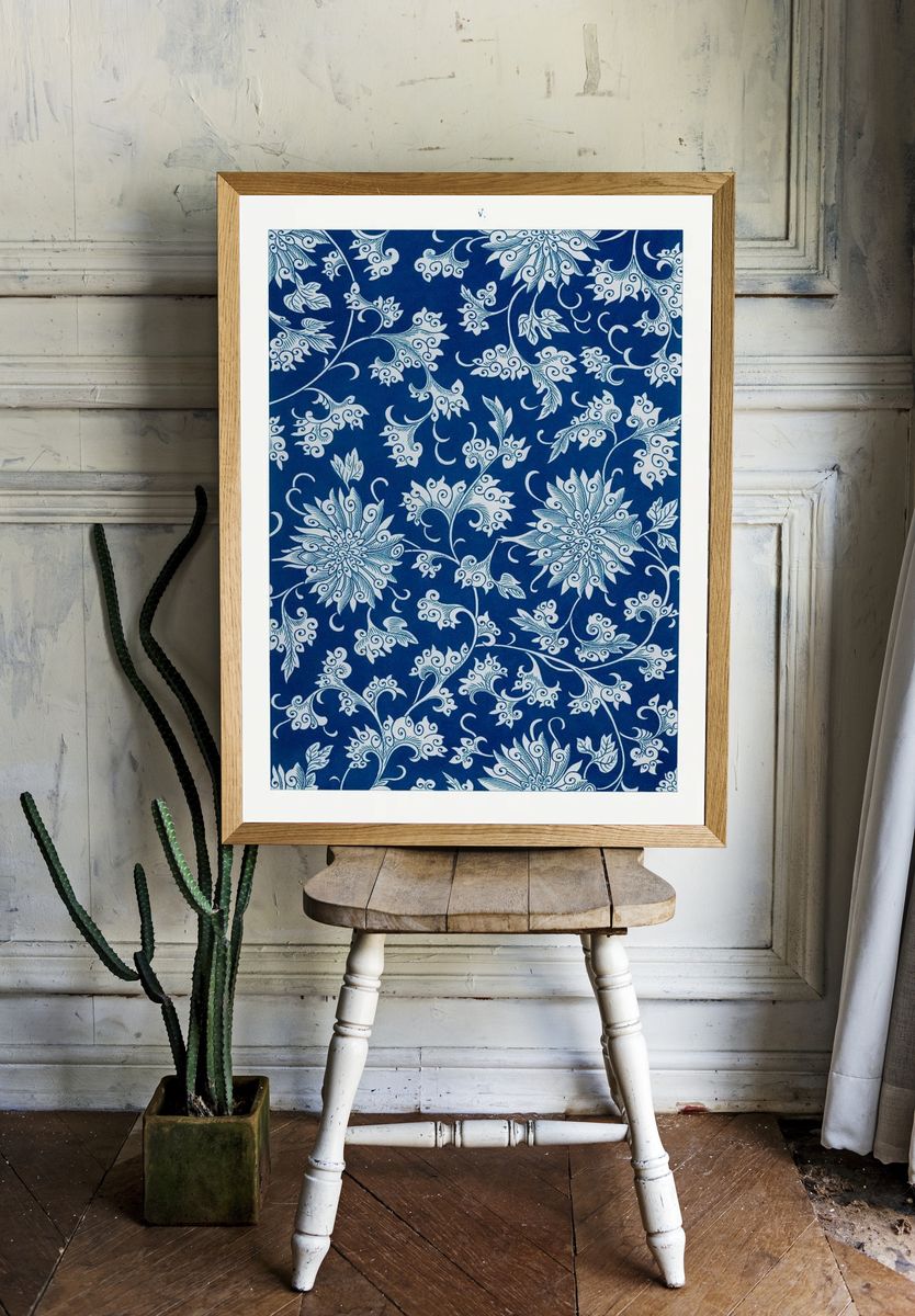 Blue flower pattern, Examples Chinese. — room view 1